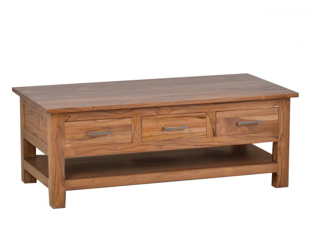 Couchtisch Thali Modern Teak Dunkelbraun