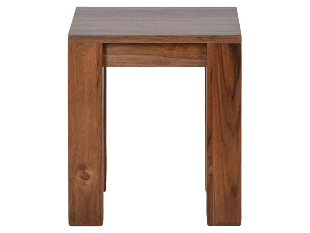 Sitzhocker Thali Modern Massivholz Teak Hellbraun