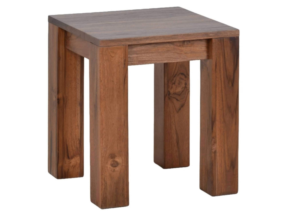 Sitzhocker Thali Modern Massivholz Teak Hellbraun