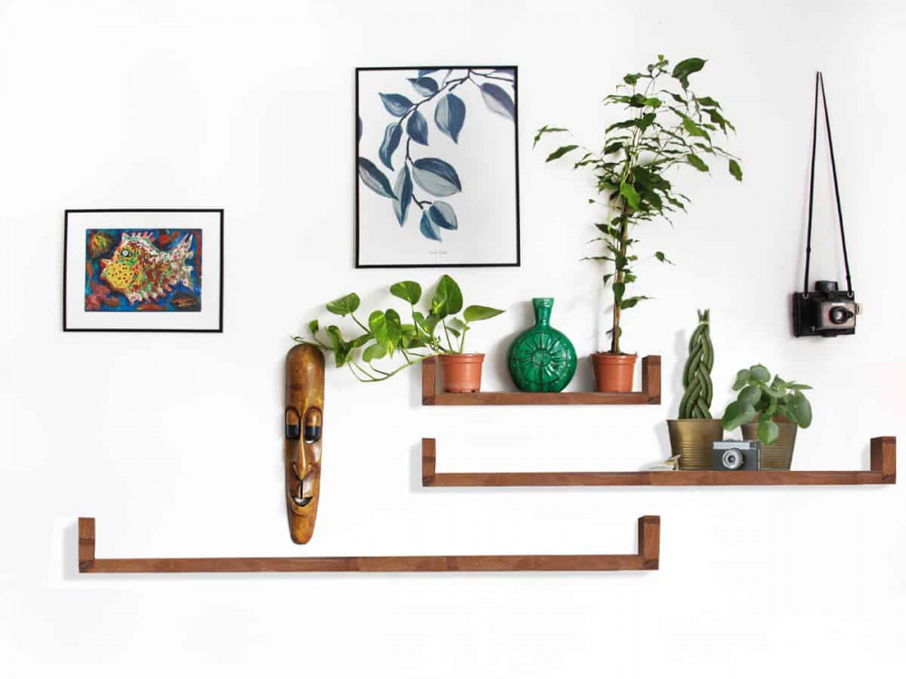 Wandregal Masala Modern Teak Braun