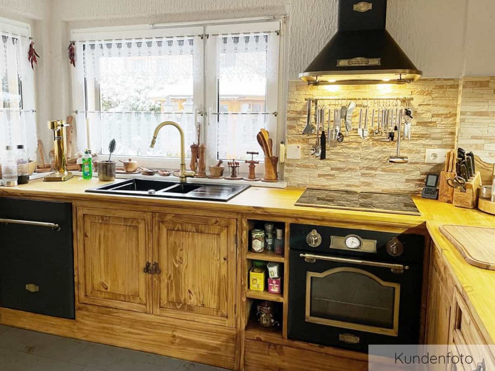 Küchenmodul Mexico Möbel Landhaus Pinie Honig