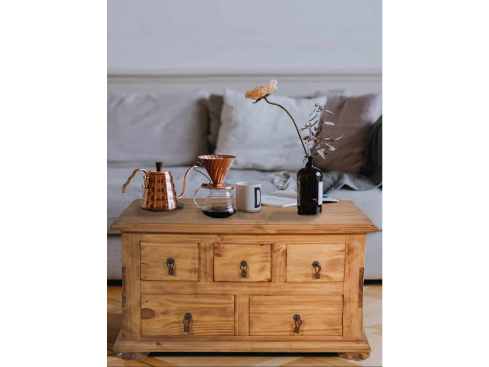 Truhentisch Mexico Möbel Landhaus Pinie Honig