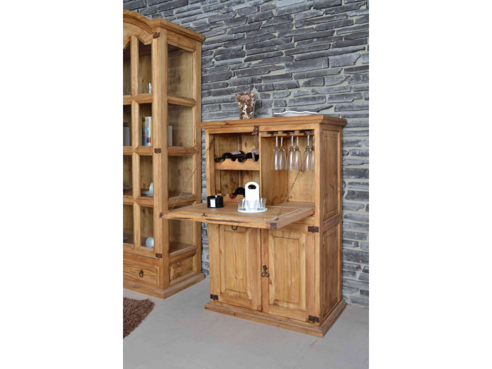 Barschrank Mexico Möbel Landhaus Pinie Honig