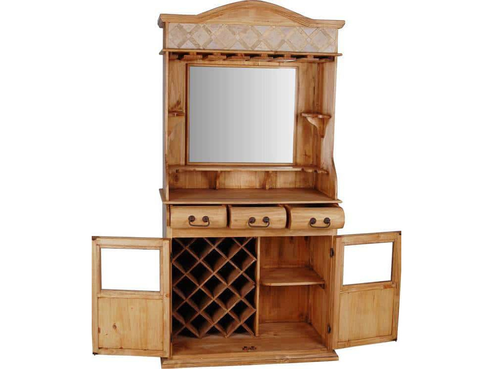 Barschrank Mexico Möbel Landhaus Pinie Honig