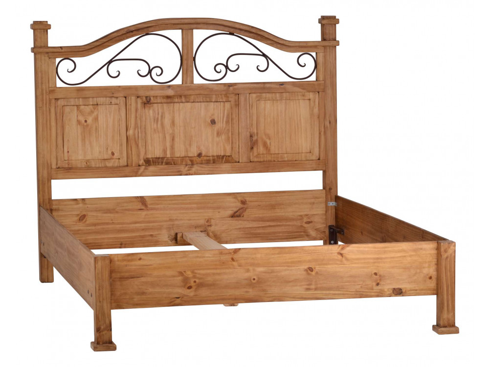 Bett Mexico Möbel Landhaus Massivholz Pinie Honig