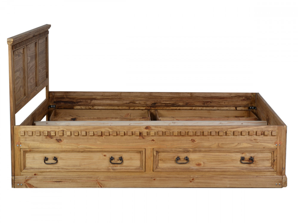 Bett Mexico Möbel Landhaus Massivholz Pinie Honig