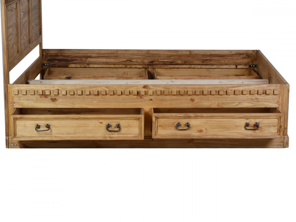 Bett Mexico Möbel Landhaus Massivholz Pinie Honig