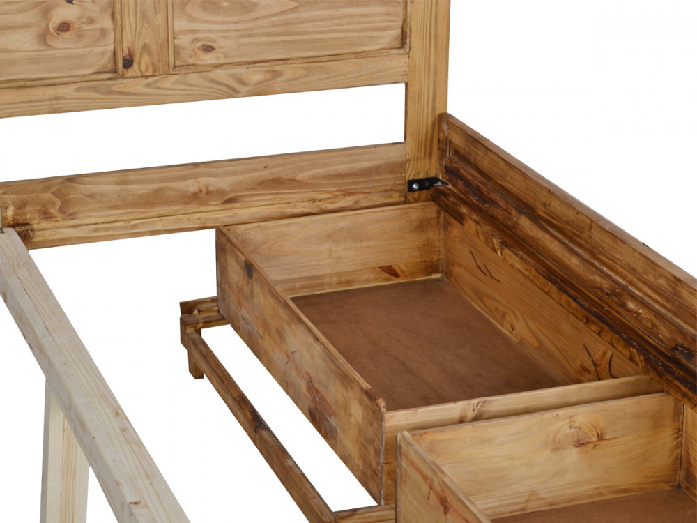 Bett Mexico Möbel Landhaus Massivholz Pinie Honig