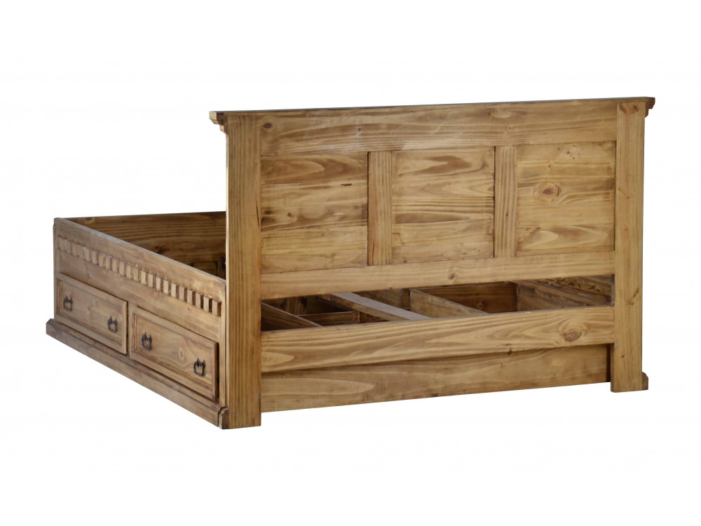 Bett Mexico Möbel Landhaus Massivholz Pinie Honig