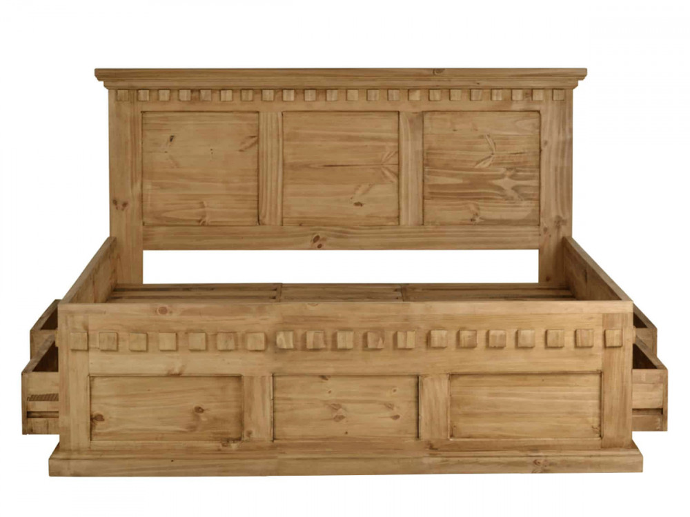 Bett Mexico Möbel Landhaus Massivholz Pinie Honig