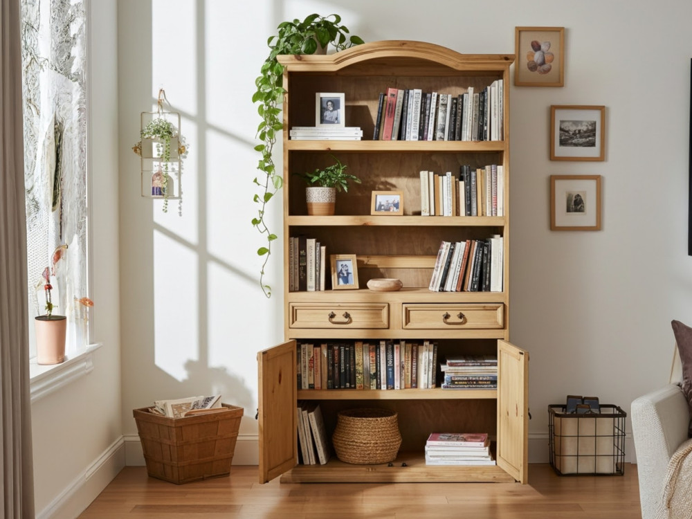 Bücherregal Mexico Möbel Landhaus Massivholz Pinie Honig