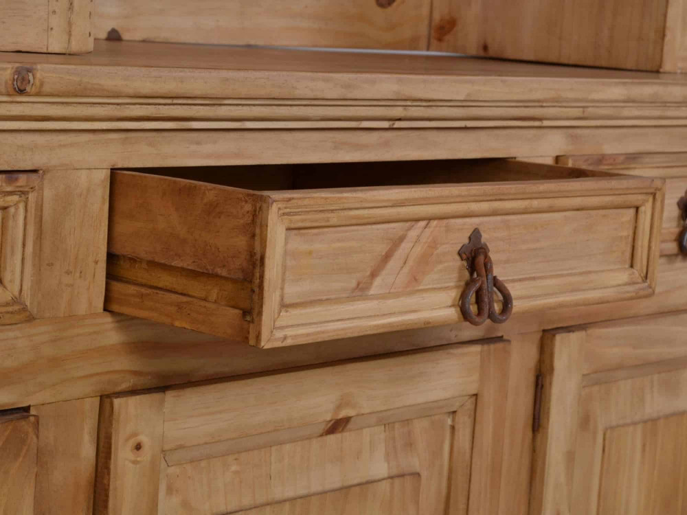 Buffet Mexico Möbel Landhaus Glas Massivholz Pinie Honig