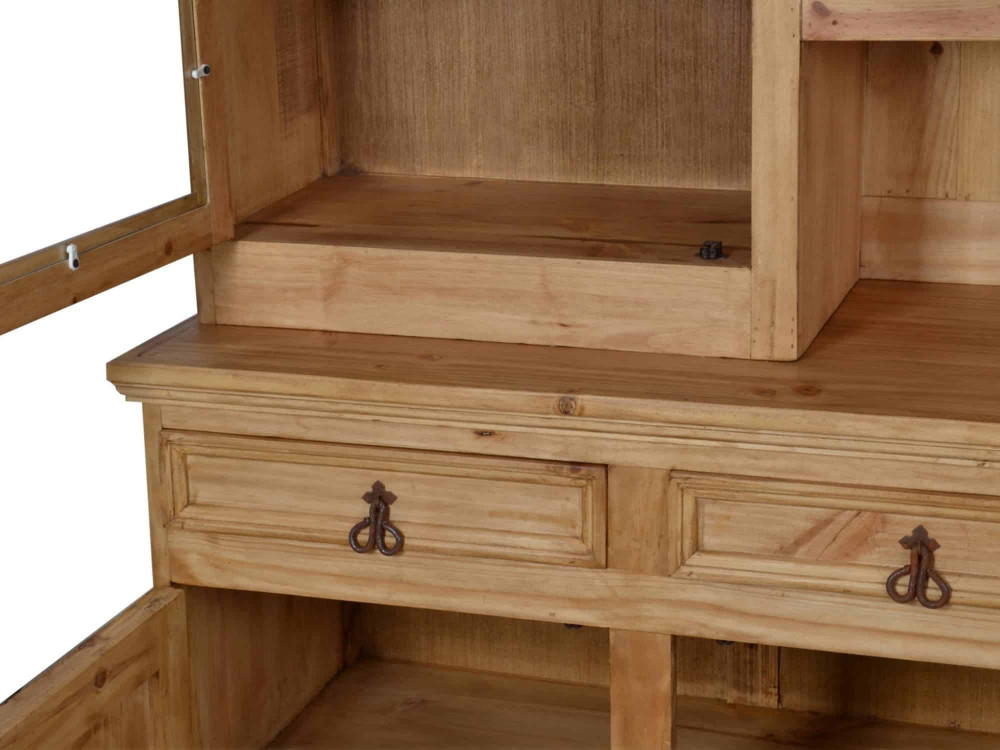 Buffet Mexico Möbel Landhaus Glas Massivholz Pinie Honig