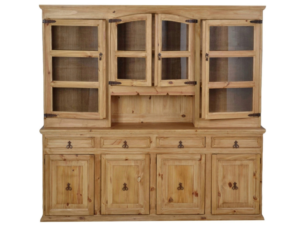 Buffet Mexico Möbel Landhaus Glas Massivholz Pinie Honig