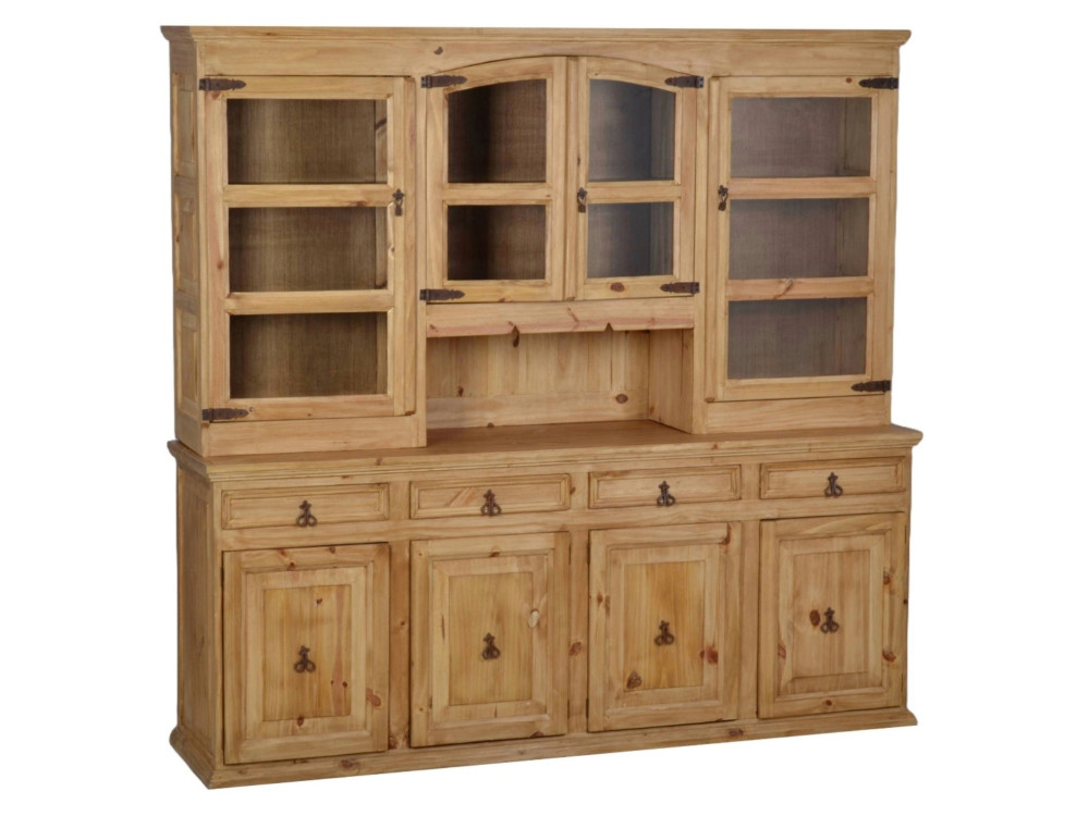 Buffet Mexico Möbel Landhaus Glas Massivholz Pinie Honig