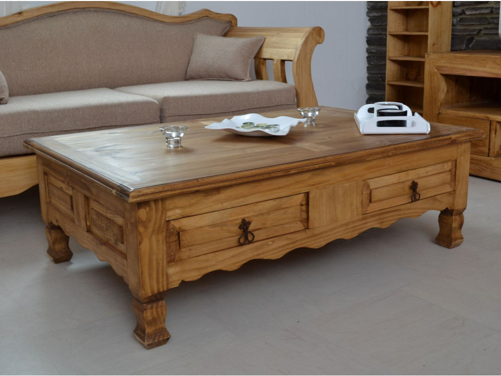 Couchtisch Mexico Möbel Landhaus Pinie Honig
