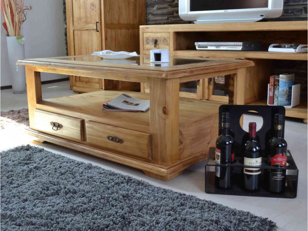 Couchtisch Mexico Möbel Landhaus Pinie Honig