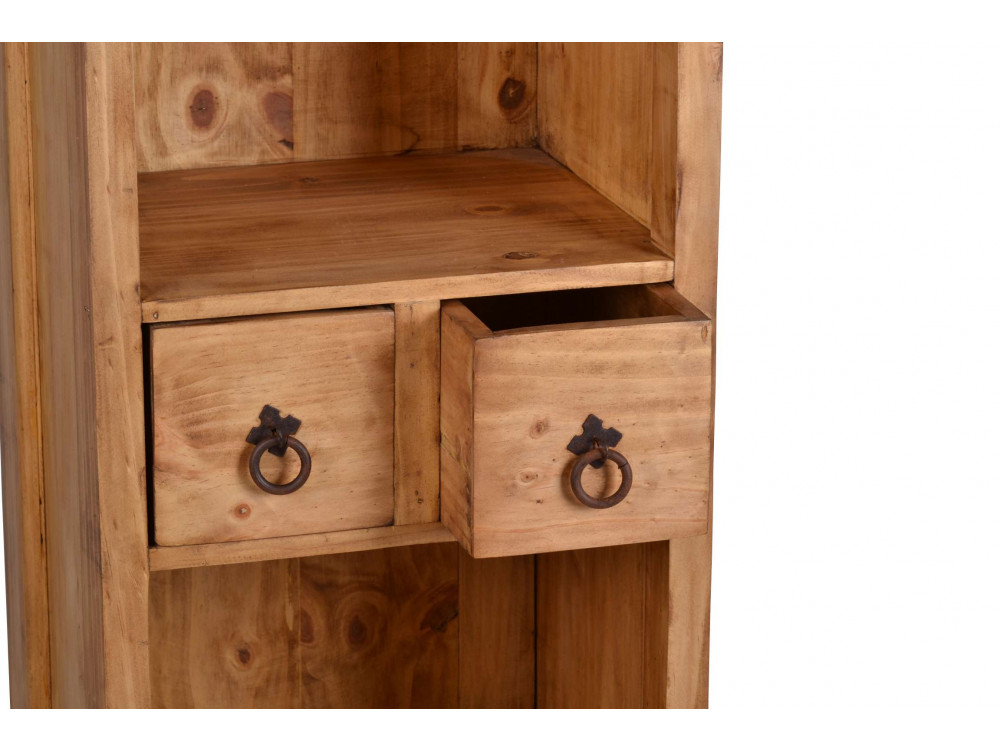 Garderobenschrank Mexico Möbel Landhaus Glas Massivholz Pinie Honig