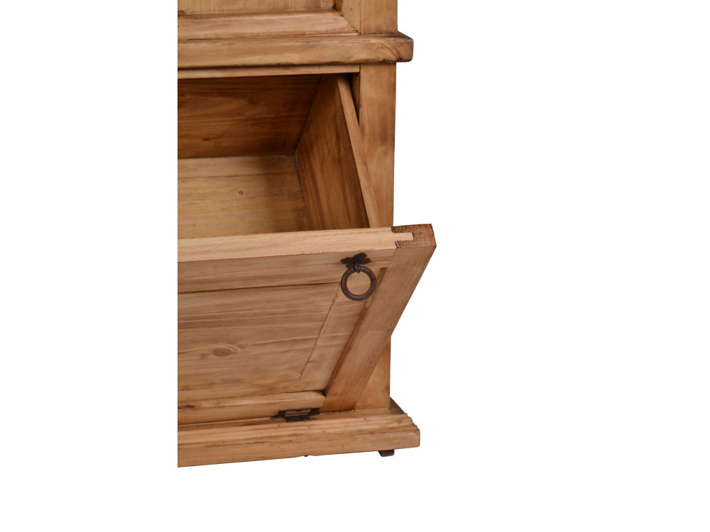 Garderobenschrank Mexico Möbel Landhaus Glas Massivholz Pinie Honig