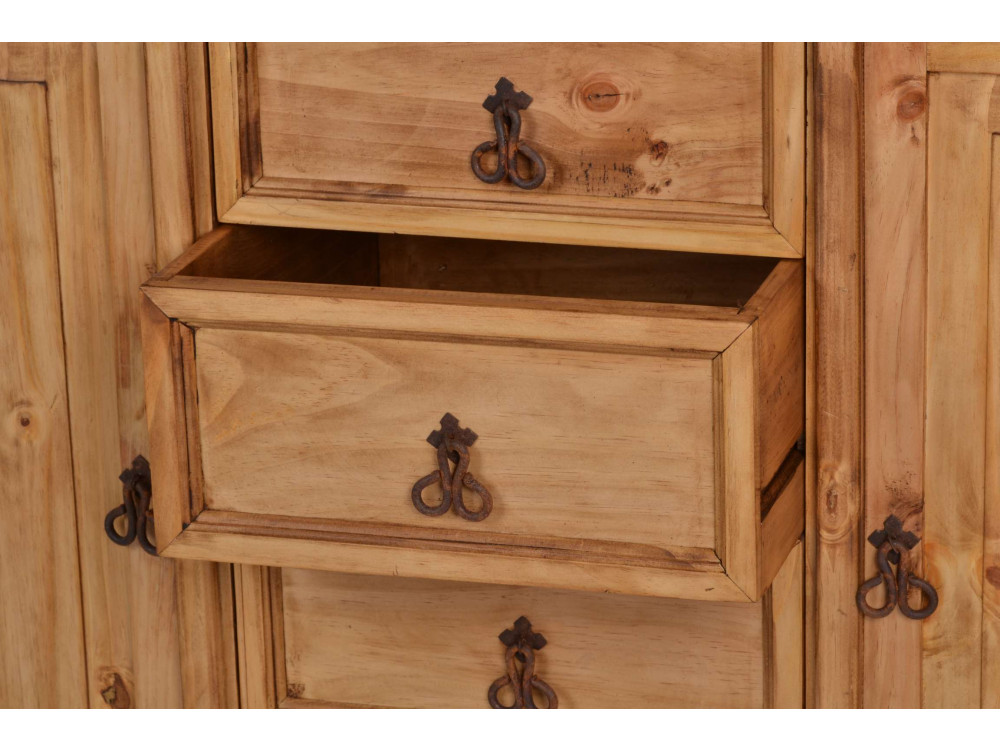 Highboard Mexico Möbel Landhaus Pinie Honig