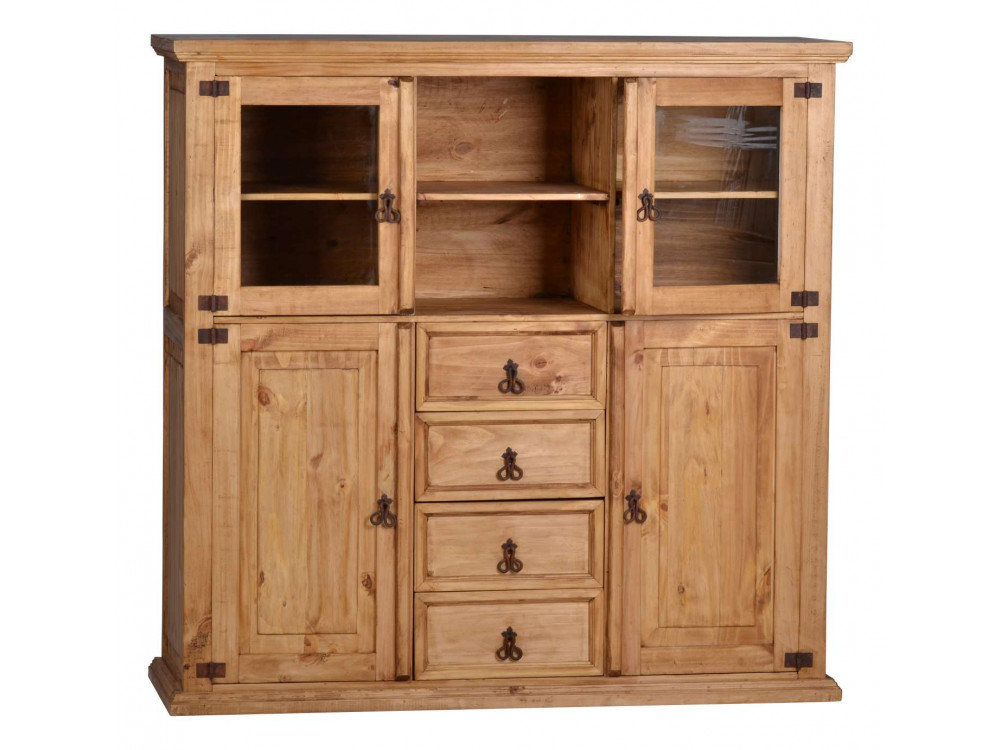 Highboard Mexico Möbel Landhaus Pinie Honig