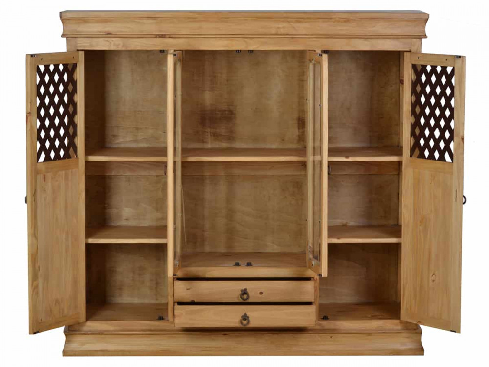 Highboard Mexico Möbel Landhaus Pinie Honig