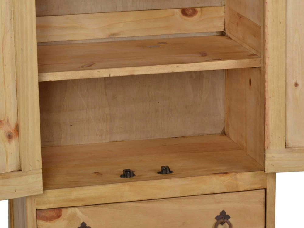 Hochschrank Mexico Möbel Landhaus Massivholz Pinie Honig