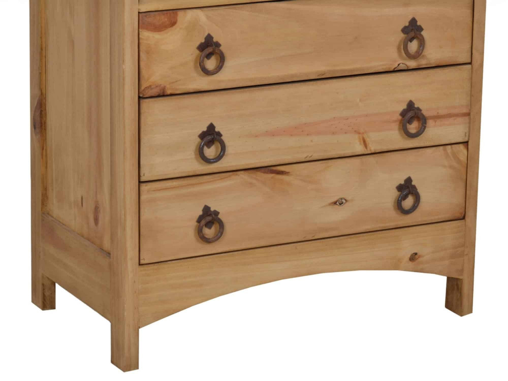 Hochschrank Mexico Möbel Landhaus Massivholz Pinie Honig