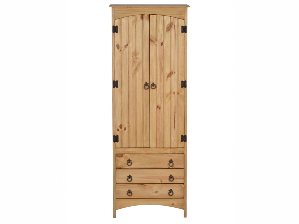 Hochschrank Mexico Möbel Landhaus Massivholz Pinie Honig