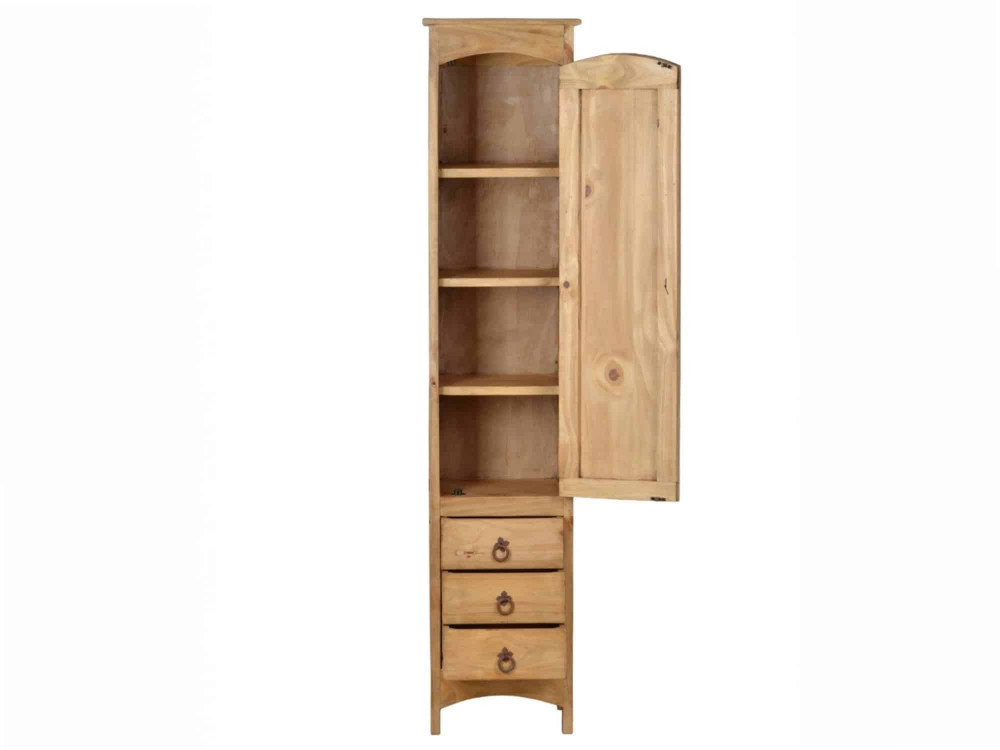 Hochschrank Mexico Möbel Landhaus Massivholz Pinie Honig