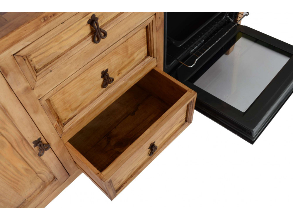 Küchenmodul Mexico Möbel Landhaus Massivholz Pinie Honig