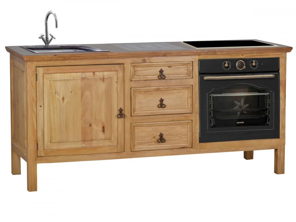 Küchenmodul Mexico Möbel Landhaus Pinie Honig