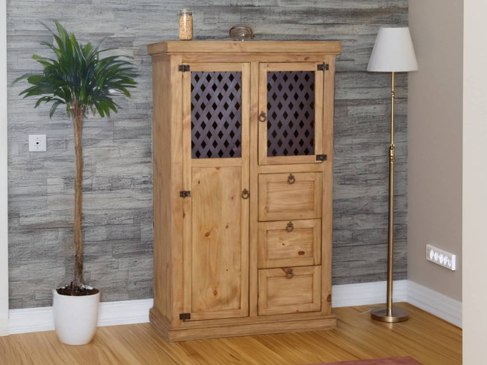 Schrank Mexico Möbel Landhaus Pinie Honig