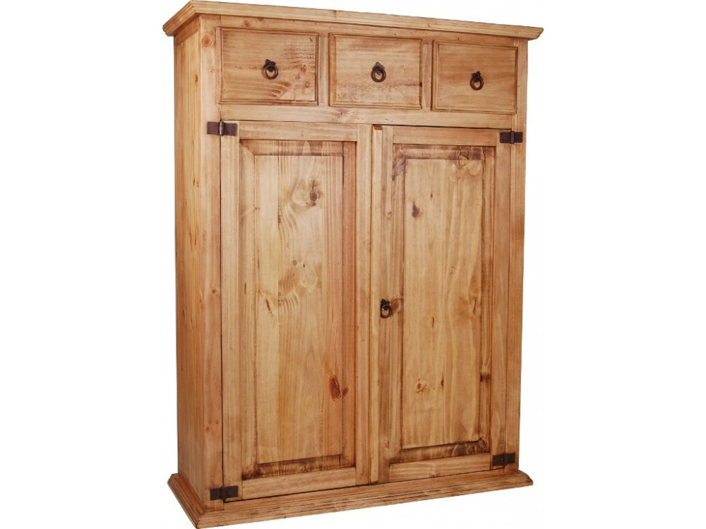 Schuhschrank Mexico Möbel Landhaus Massivholz Pinie Honig