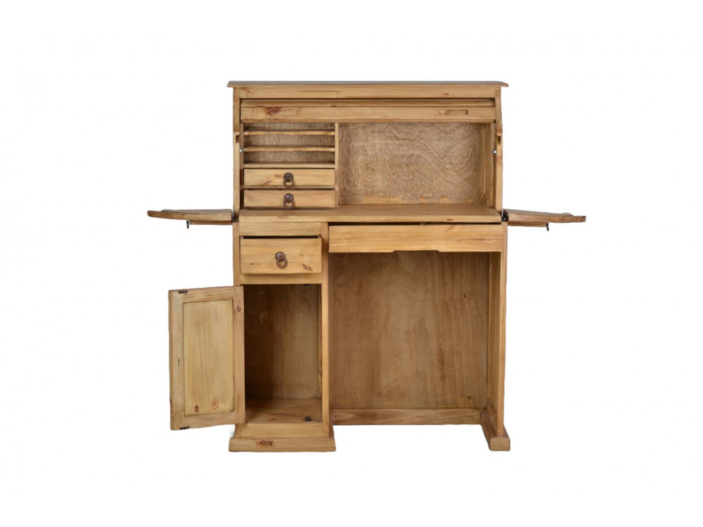 MiaMöbel Sekretär Mexico Möbel 98x125x50 cm Landhausstil Massivholz Pinie Honig MiaMöbel Sekretär Mexico Möbel 98x125x50 cm Landhausstil Massivholz Pinie Honig