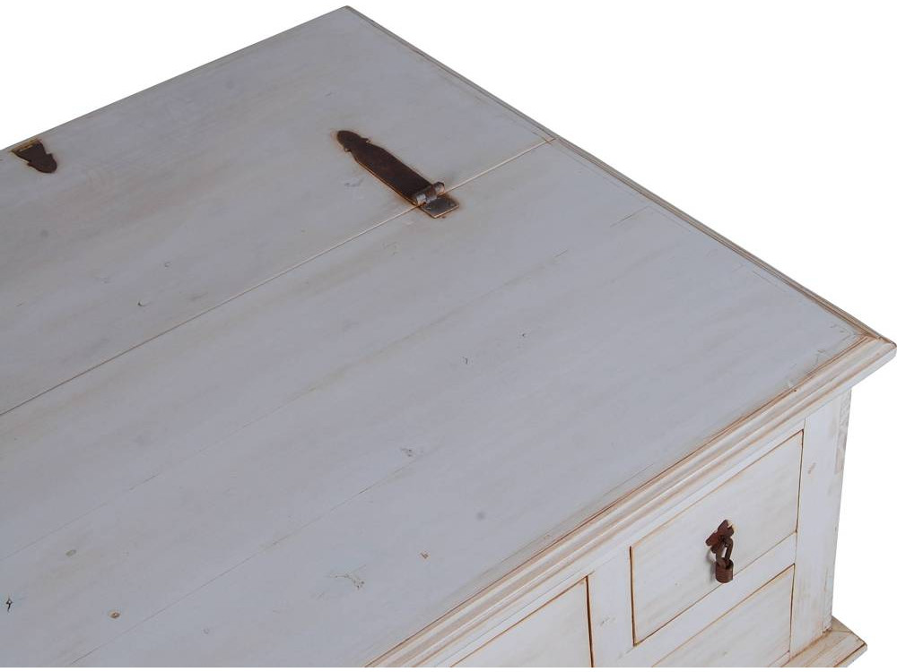 Truhentisch Mexico Möbel Landhaus Pinie Weiß