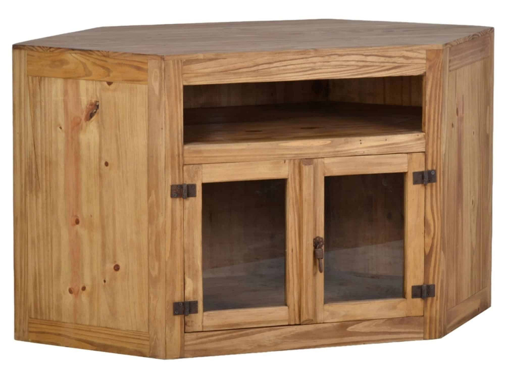 TV-Kommode Mexico Möbel Landhaus Glas Massivholz Pinie Honig