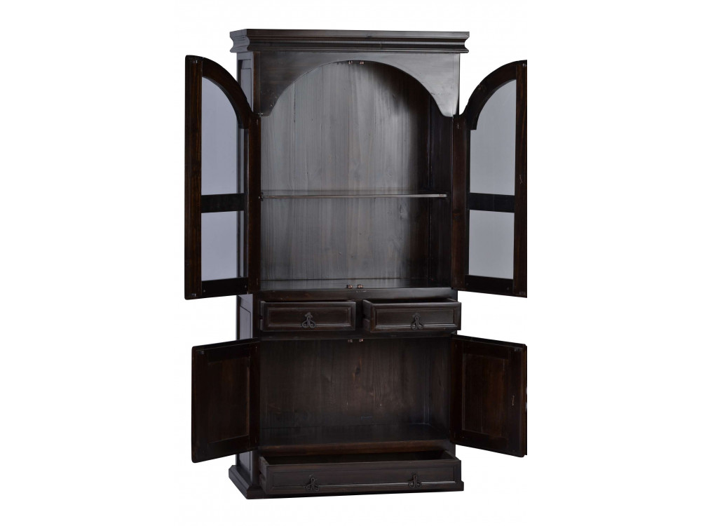 Vitrine Mexico Möbel Kolonialstil Pinie Kolonialstil