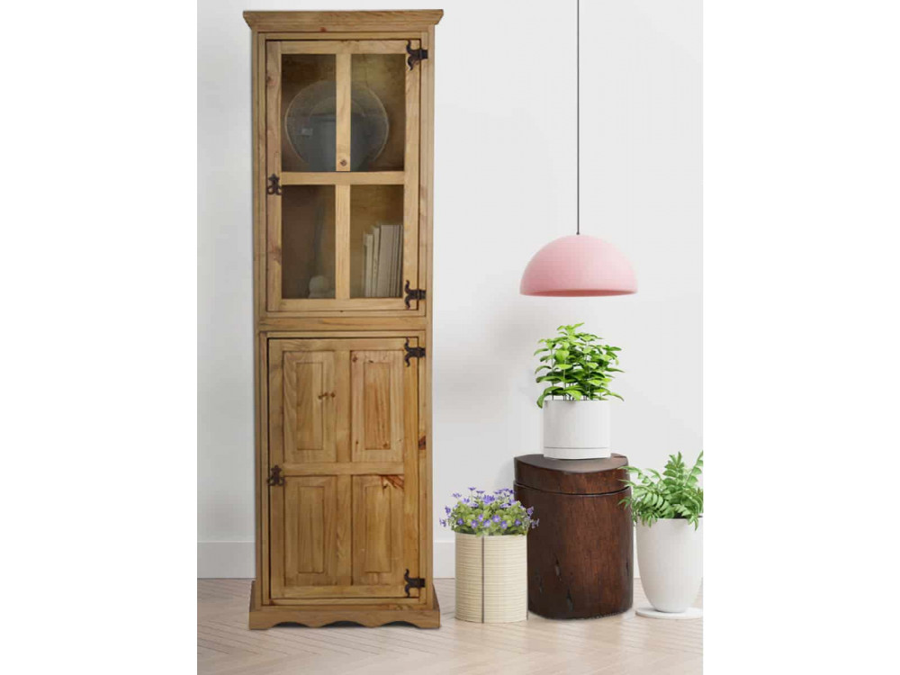 Vitrine Mexico Möbel Landhaus Pinie Honig