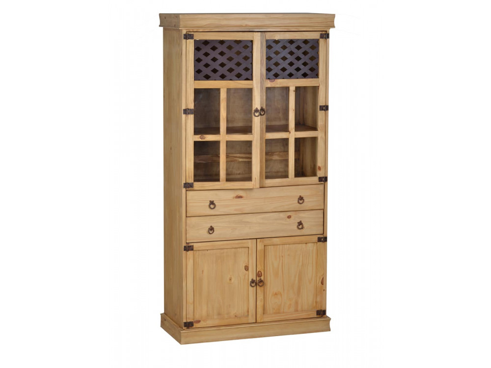 Vitrine Mexico Möbel Landhaus Pinie Honig