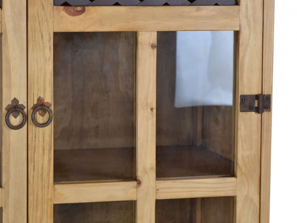 Vitrine Mexico Möbel Landhaus Pinie Honig