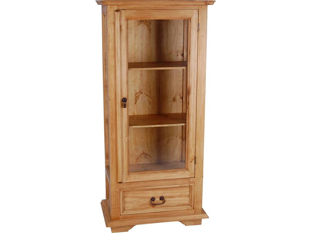 Vitrine Mexico Möbel Landhaus Pinie Honig