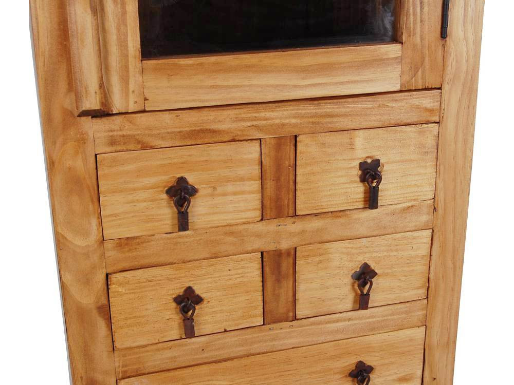 Vitrine Mexico Möbel Landhaus Pinie Honig