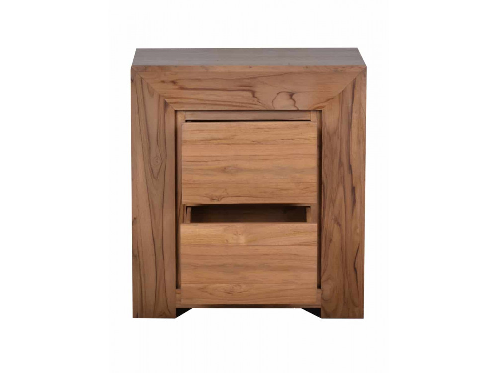 Nachttisch Maharaja Modern Teak Dunkelbraun