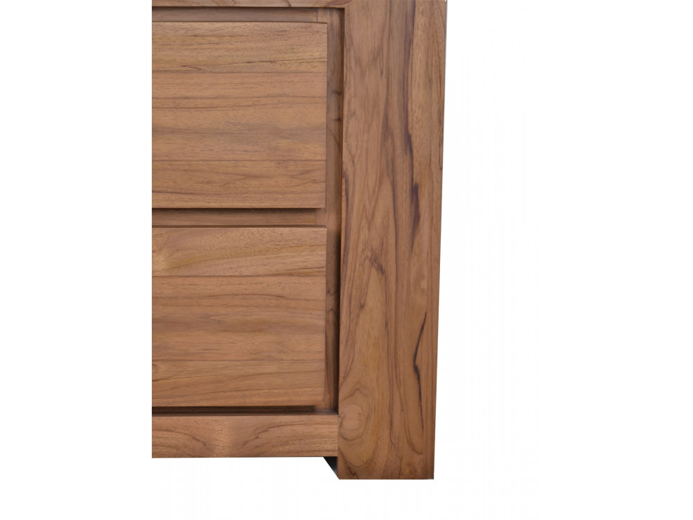 Nachttisch Maharaja Modern Teak Dunkelbraun