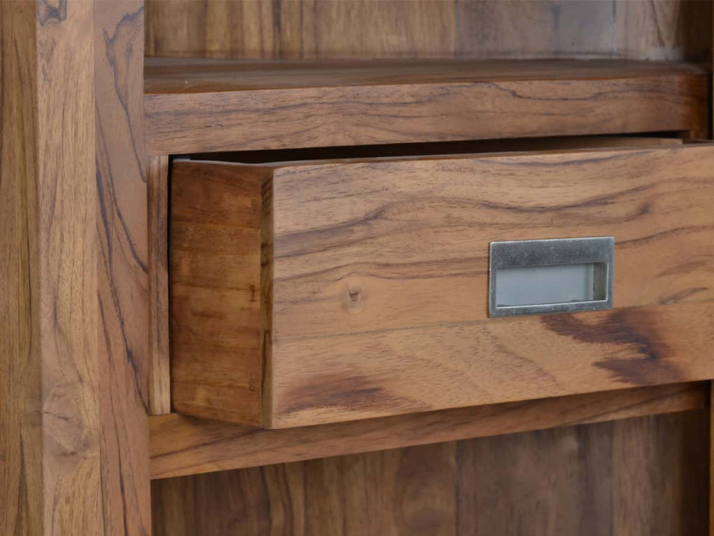 Eckvitrine Masala Modern Teak Braun