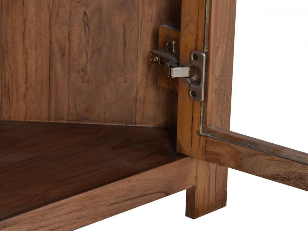 Eckvitrine Masala Modern Teak Braun