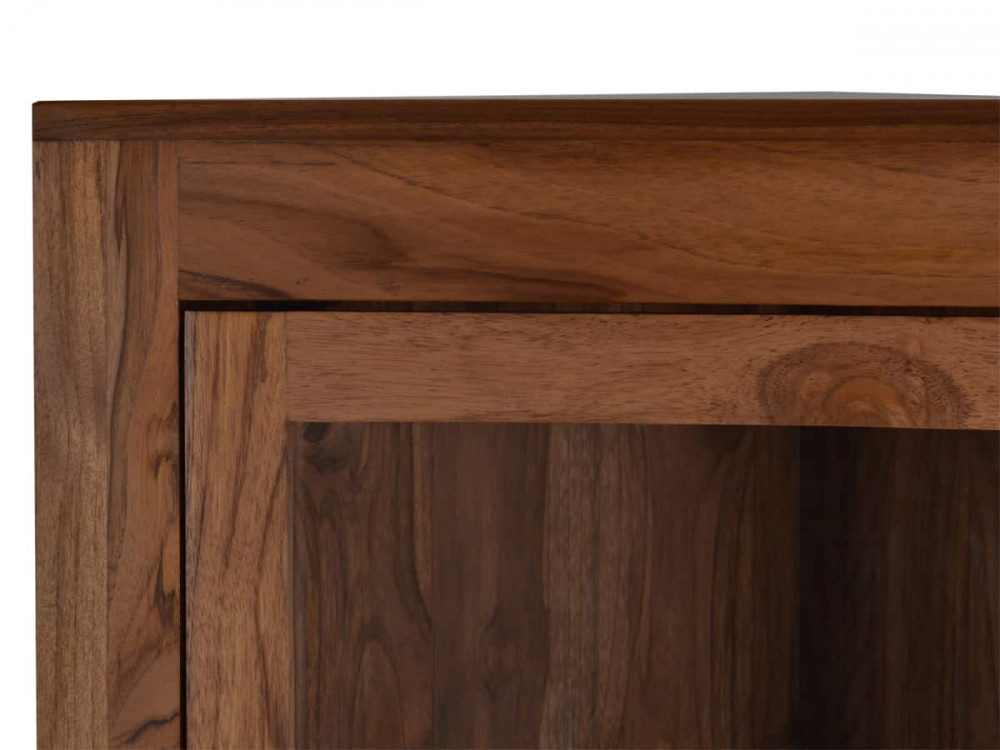 Eckvitrine Masala Modern Teak Braun