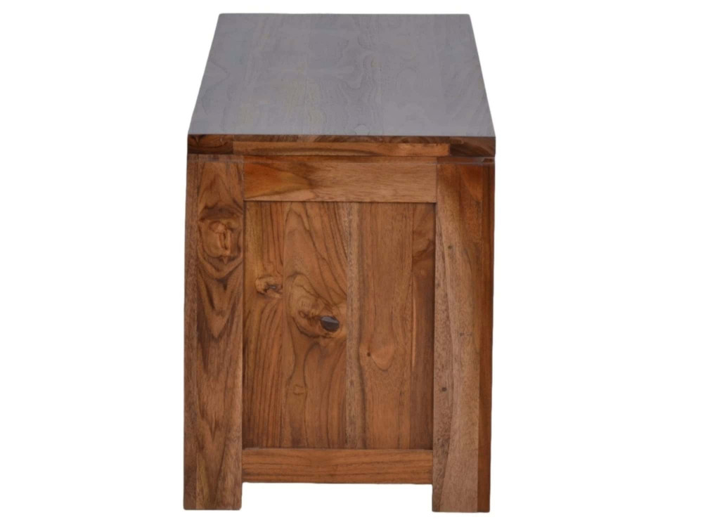 TV-Kommode Masala Modern Massivholz Teak Dunkelbraun