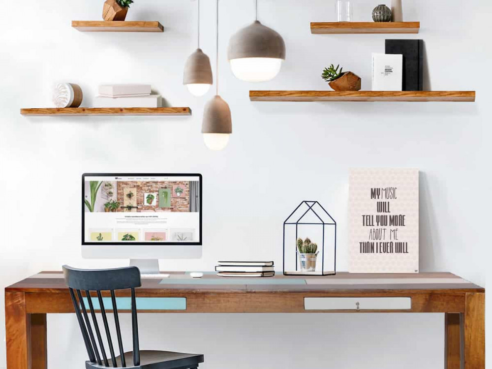 Wandregal Mumba Modern Teak Braun